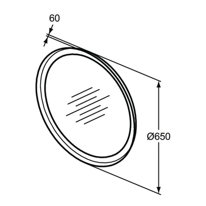 LED Illuminated Mirror Ideal Standard Atelier Conca 65 cm