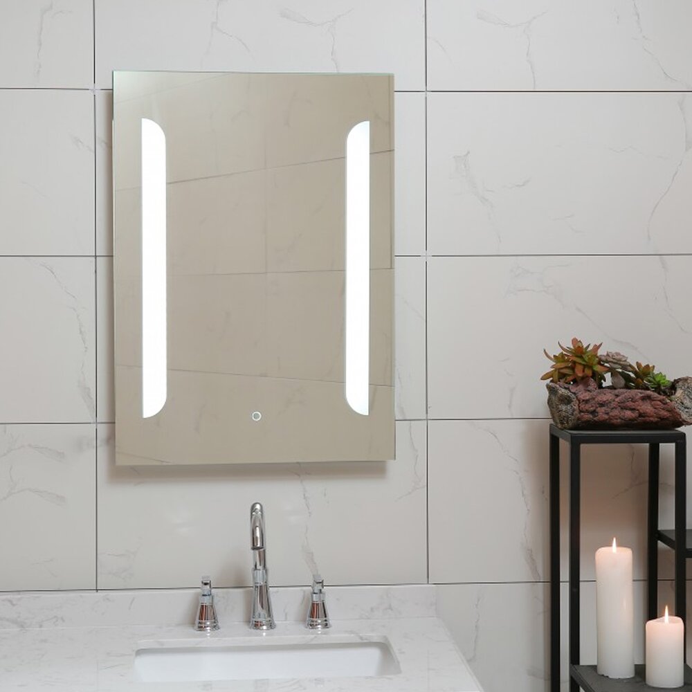 Огледало с LED осветление и антифог Inter Ceramic правоъгълно 50x70 cm хром гланц