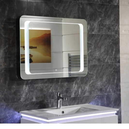 Огледало с LED осветление и размразяване Inter Ceramic правоъгълно 75x60 cm хром гланц