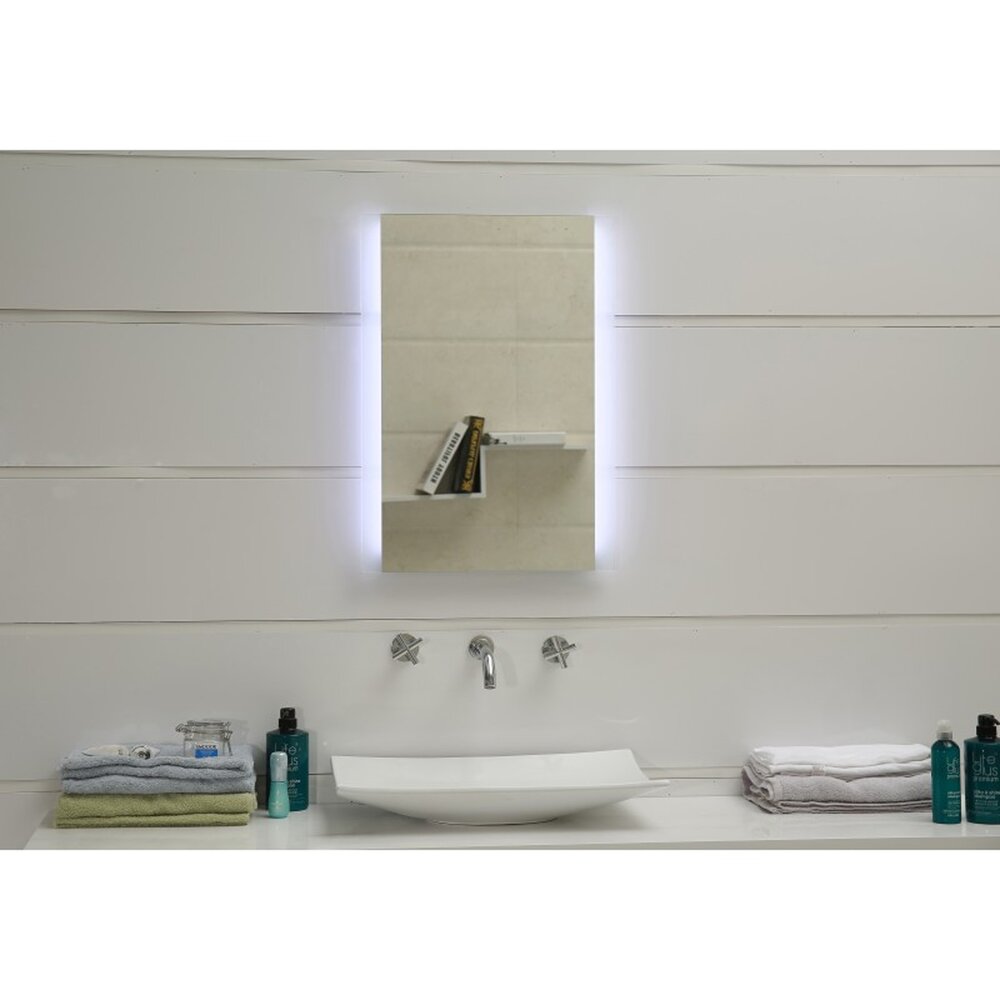 Огледало с LED осветление и размразяване Inter Ceramic правоъгълна форма 50x70 cm хром гланц