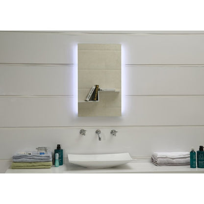 Огледало с LED осветление и размразяване Inter Ceramic правоъгълна форма 50x70 cm хром гланц