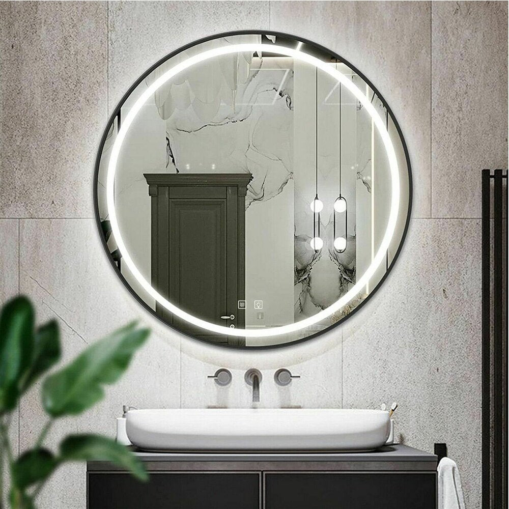 LED огледало Tutumi 60x60 см MMJ черно