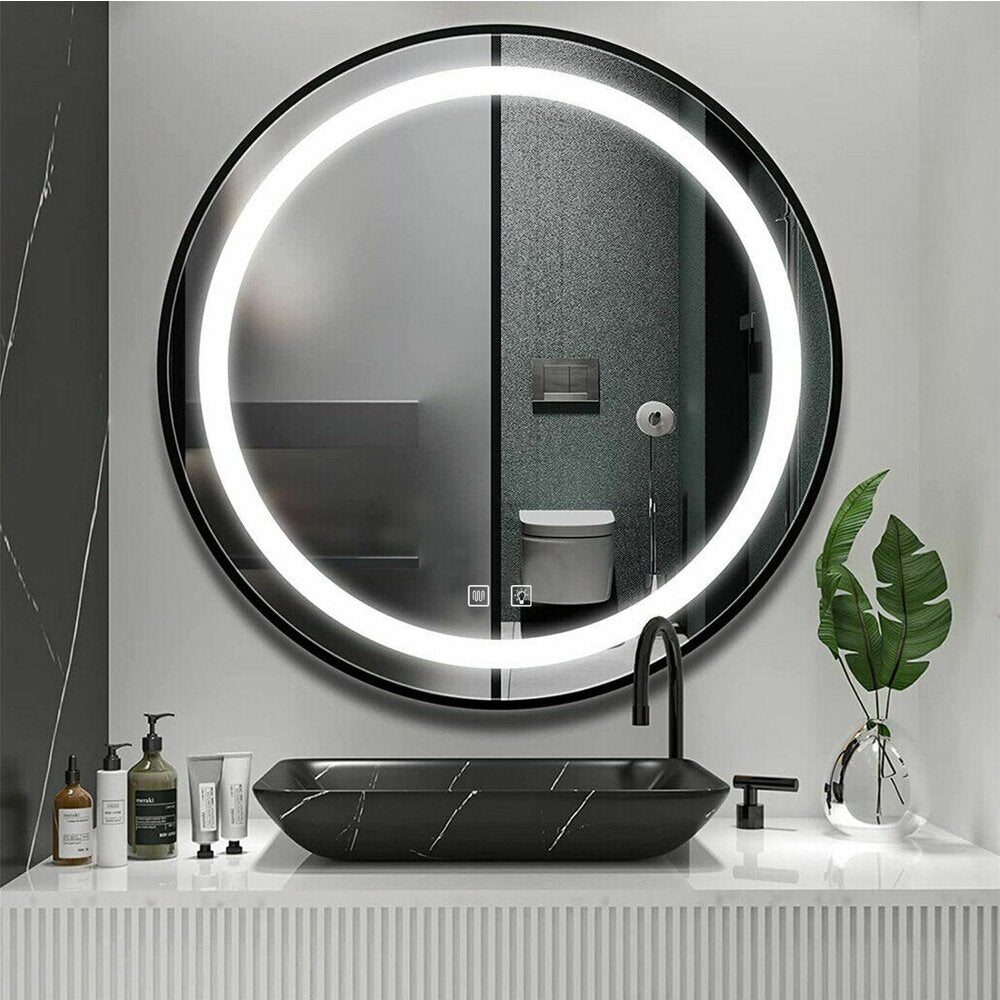 LED огледало Tutumi 60x60 см MMJ черно
