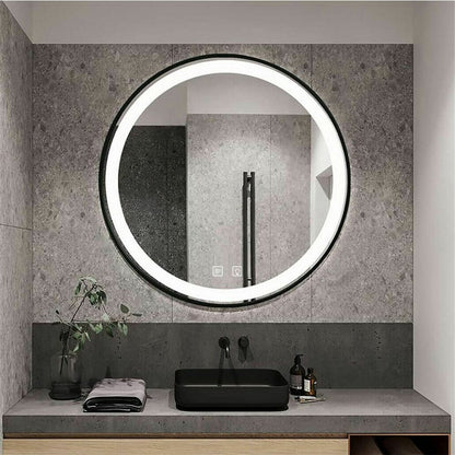 LED огледало Tutumi 60x60 см MMJ черно