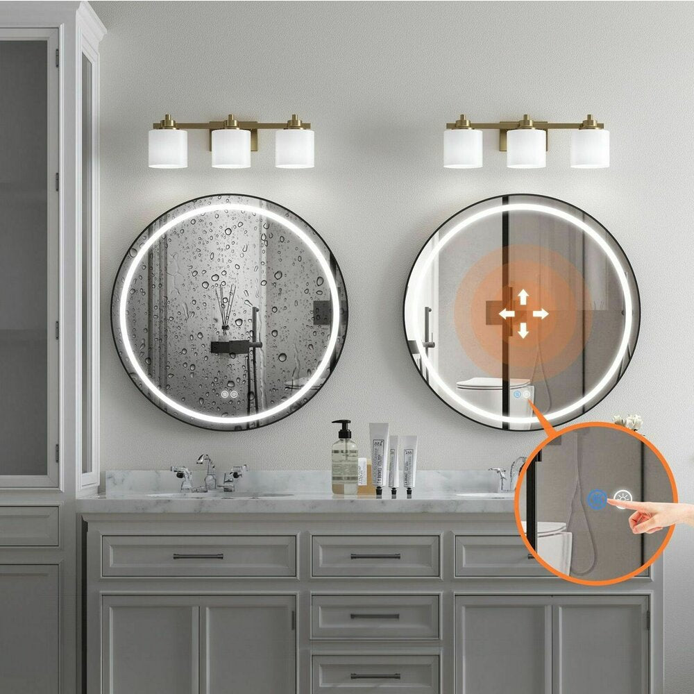 LED огледало Tutumi 60x60 см MMJ черно