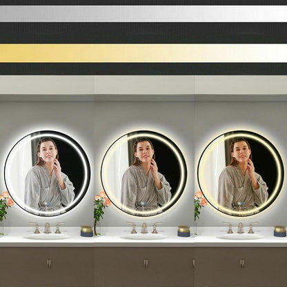 LED огледало Tutumi 60x60 см MMJ черно