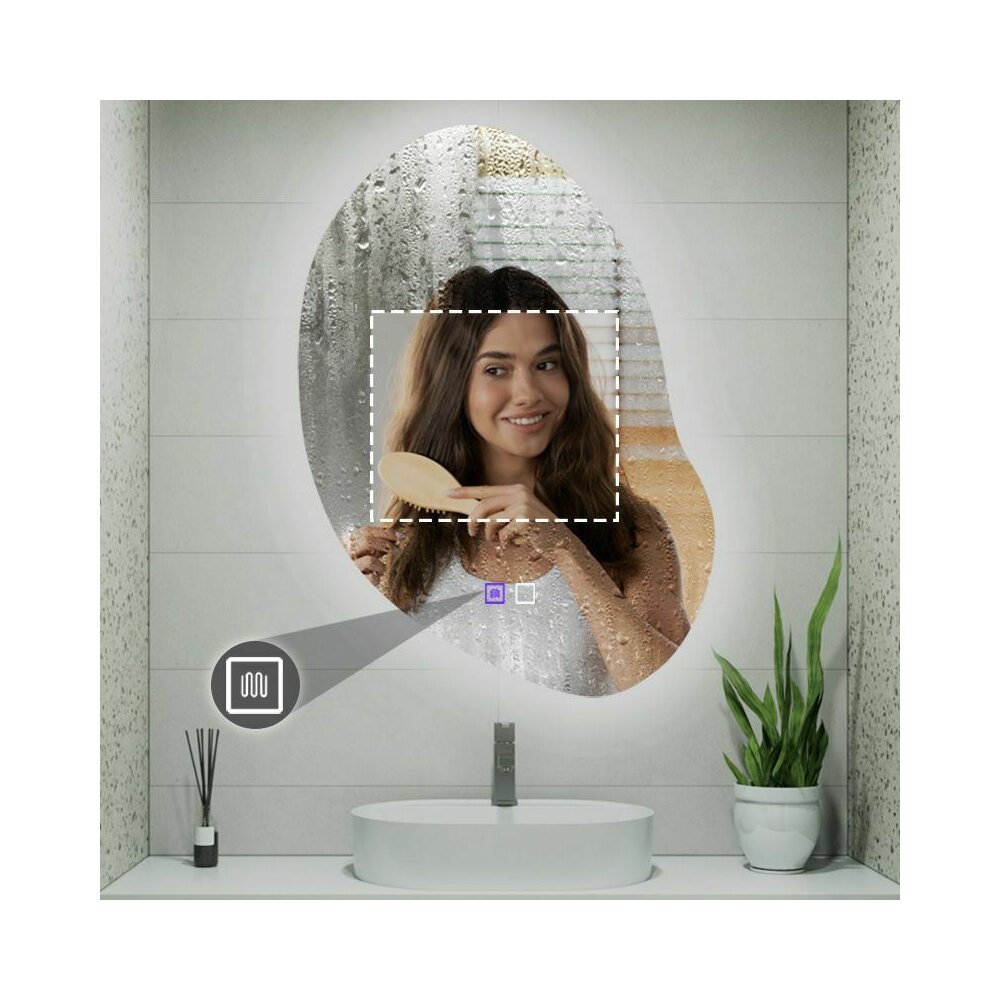 LED осветена огледало Tutumi 80x60 см CLOUD C