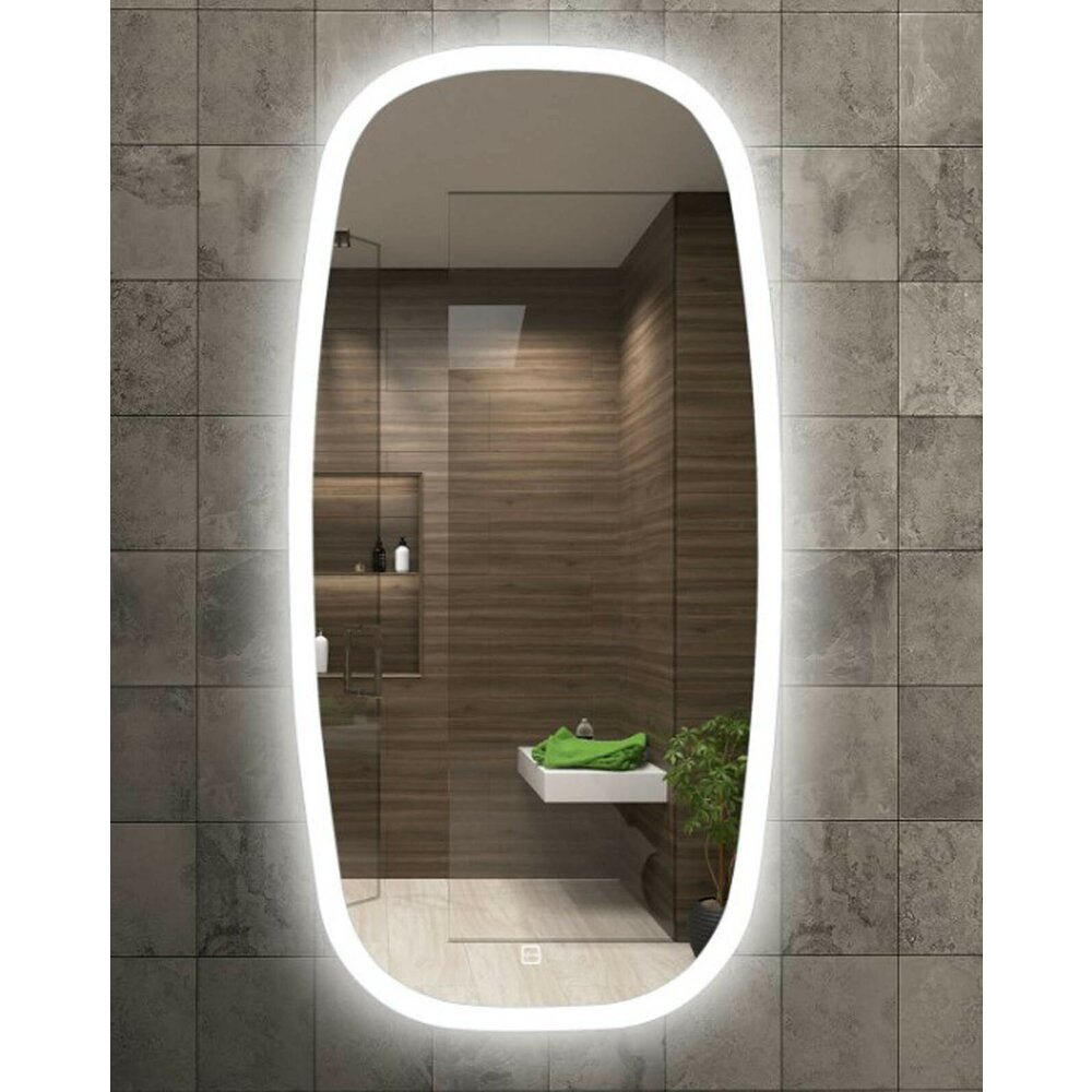 LED огледало Venti Breza 90 см x 45 см черно