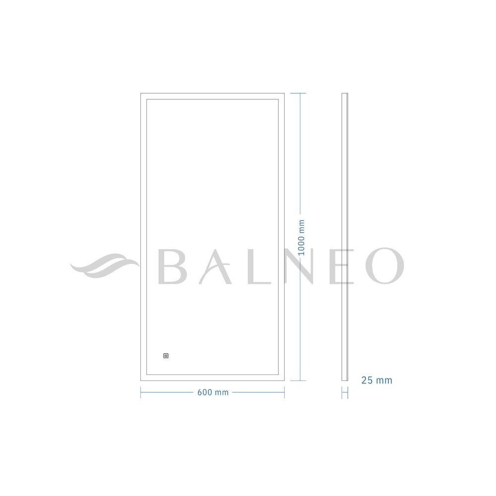 Огледало с осветление и антифог Balneo Cosmo 60x100 cm