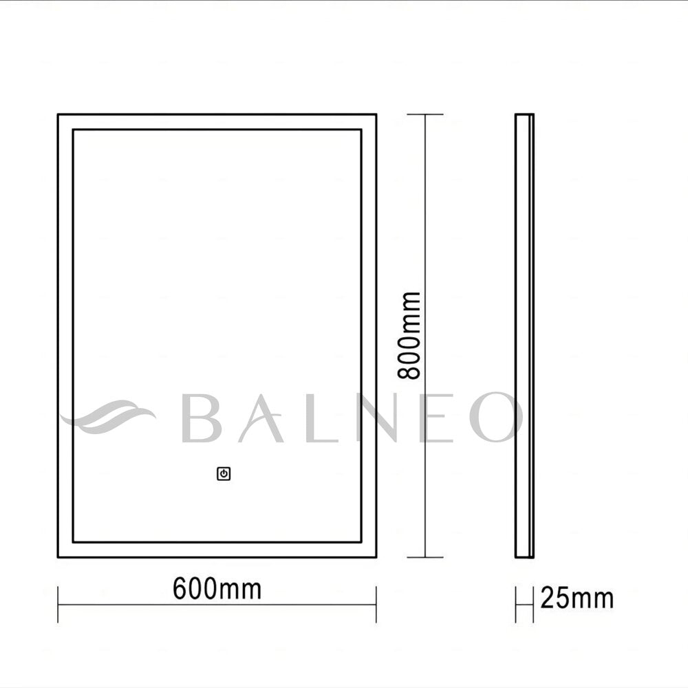Огледало с осветление и антифог Balneo Cosmo 60x80 cm