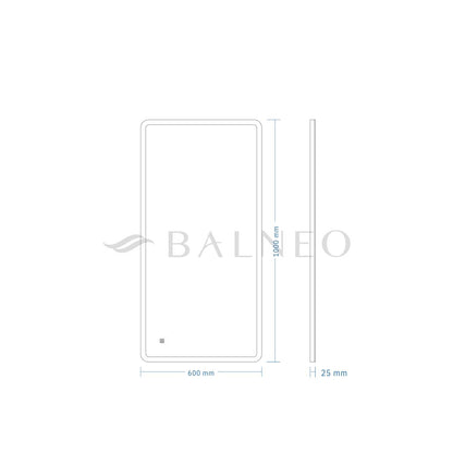 Огледало с осветление и размразяване Balneo Lumin 60x100 cm