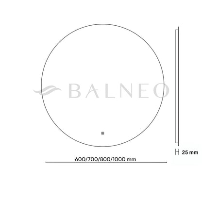 Огледало с осветление и антифог Balneo Roco 100 cm