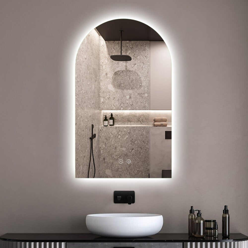 Огледало с осветление и антифог Fluminia Bilbao 60x80 cm амбиентна светлина