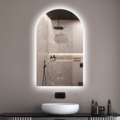 Огледало с осветление и антифог Fluminia Bilbao 60x80 cm амбиентна светлина