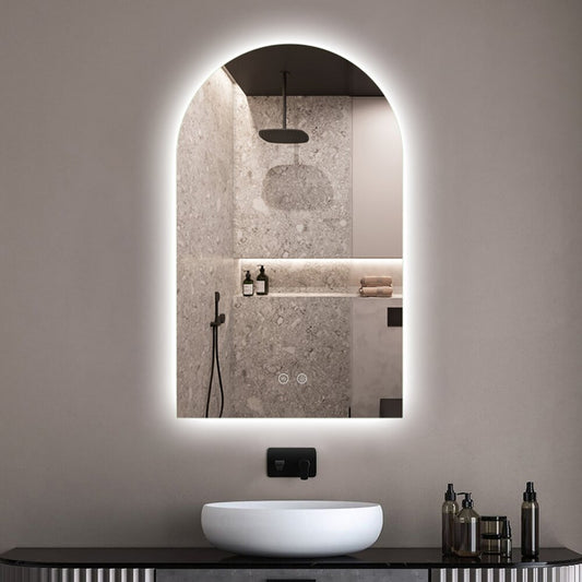 Огледало с осветление и антифог Fluminia Bilbao 60x80 cm амбиентна светлина