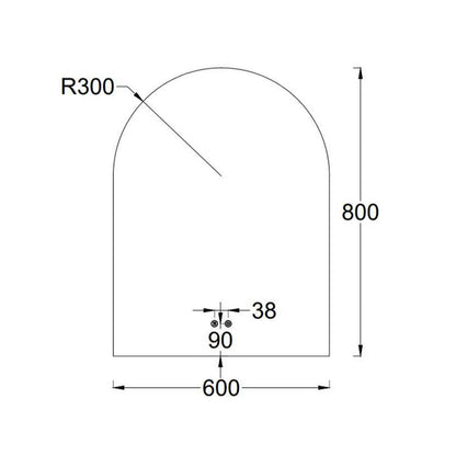 Огледало с осветление и антифог Fluminia Bilbao 60x80 cm амбиентна светлина