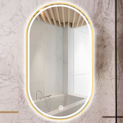 Fluminia Dali-Gold Illuminated and Anti-Fog Mirror 50 cm