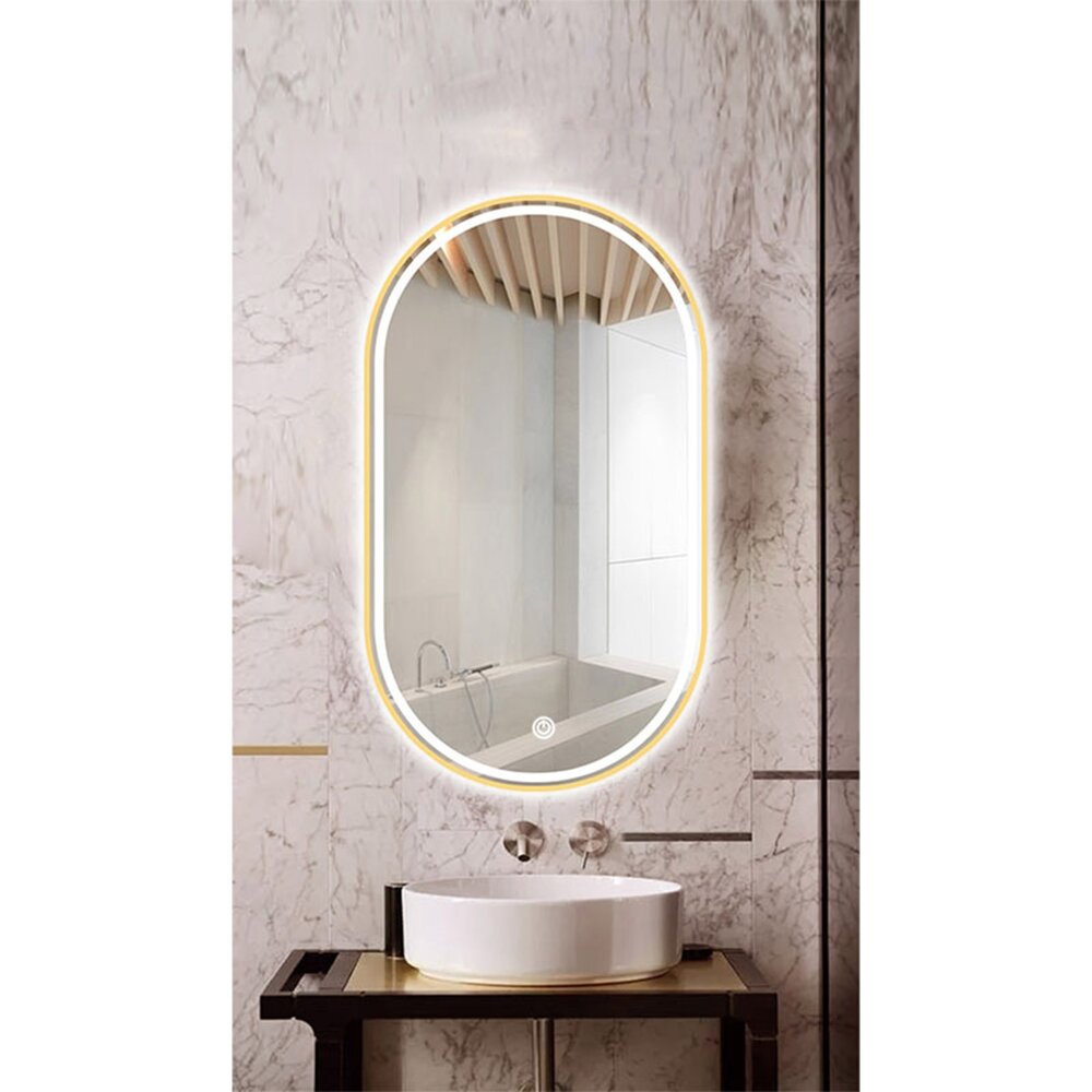 Fluminia Dali-Gold Illuminated and Anti-Fog Mirror 50 cm
