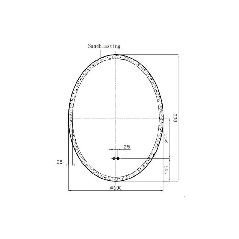 Fluminia Picasso-EX-60 Mirror with Lighting and Anti-Fog 60 cm