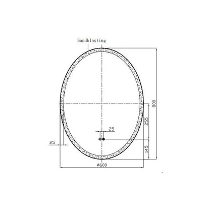 Fluminia Picasso-EX-60 Mirror with Lighting and Anti-Fog 60 cm