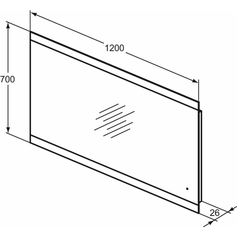 Огледало с осветление и противозапотяване Ideal Standard Mirror&Light 120x70 cm
