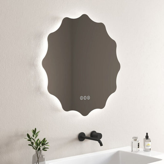Огледало с осветление и размразяване Inter Ceramic Cirino кръгло 80 cm