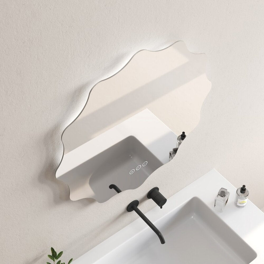 Огледало с осветление и размразяване Inter Ceramic Cirino кръгло 80 cm
