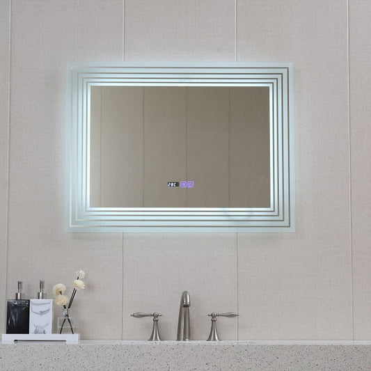 Огледало с осветление и размразяване Inter Ceramic правоъгълно 80x60 cm