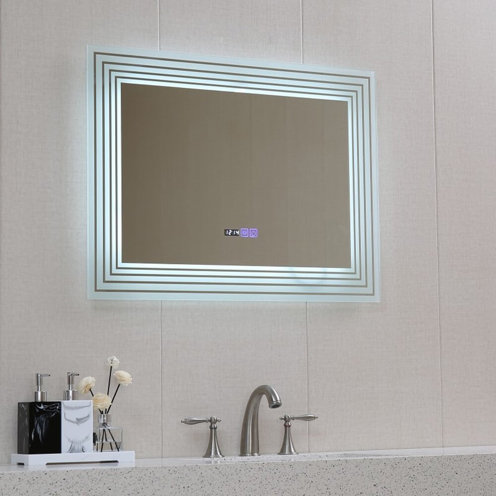 Огледало с осветление и размразяване Inter Ceramic правоъгълно 80x60 cm