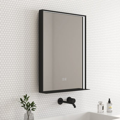 Огледало с осветление и антифог Inter Ceramic Enzo черна рамка 60x80 cm