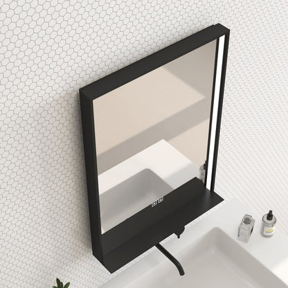 Огледало с осветление и антифог Inter Ceramic Enzo черна рамка 60x80 cm