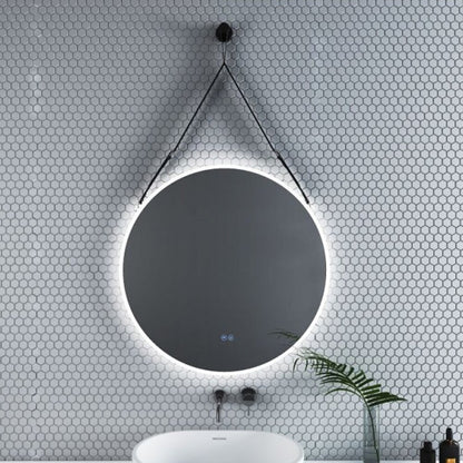 Огледало с осветление и антифог Inter Ceramic кръгло 80 cm черен колан