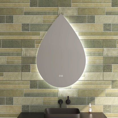 Огледало с осветление и размразяване Inter Ceramic Piovere асиметрично 60x90 см
