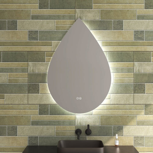 Огледало с осветление и размразяване Inter Ceramic Piovere асиметрично 60x90 см