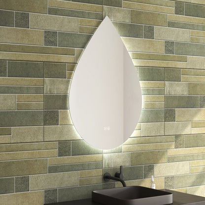 Огледало с осветление и размразяване Inter Ceramic Piovere асиметрично 60x90 см