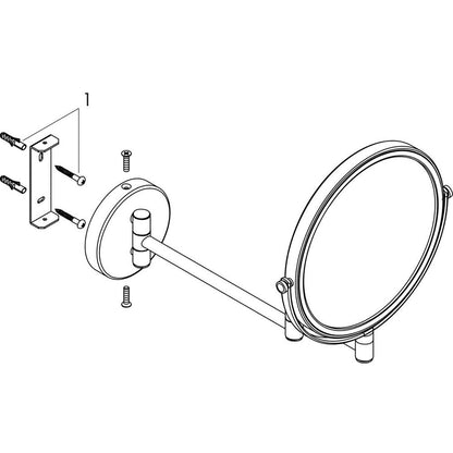 Огледало с лупа хром Hansgrohe Logis Universal