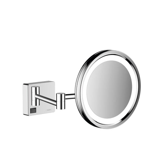 Hansgrohe AddStoris Chrome Mirror with Magnifying Glass and LED