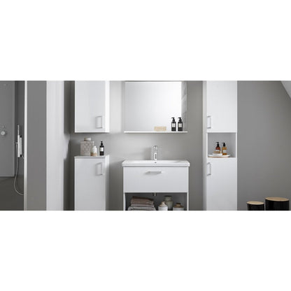 KolpaSan Evelin Mirror with Shelf Gray 65x70 cm