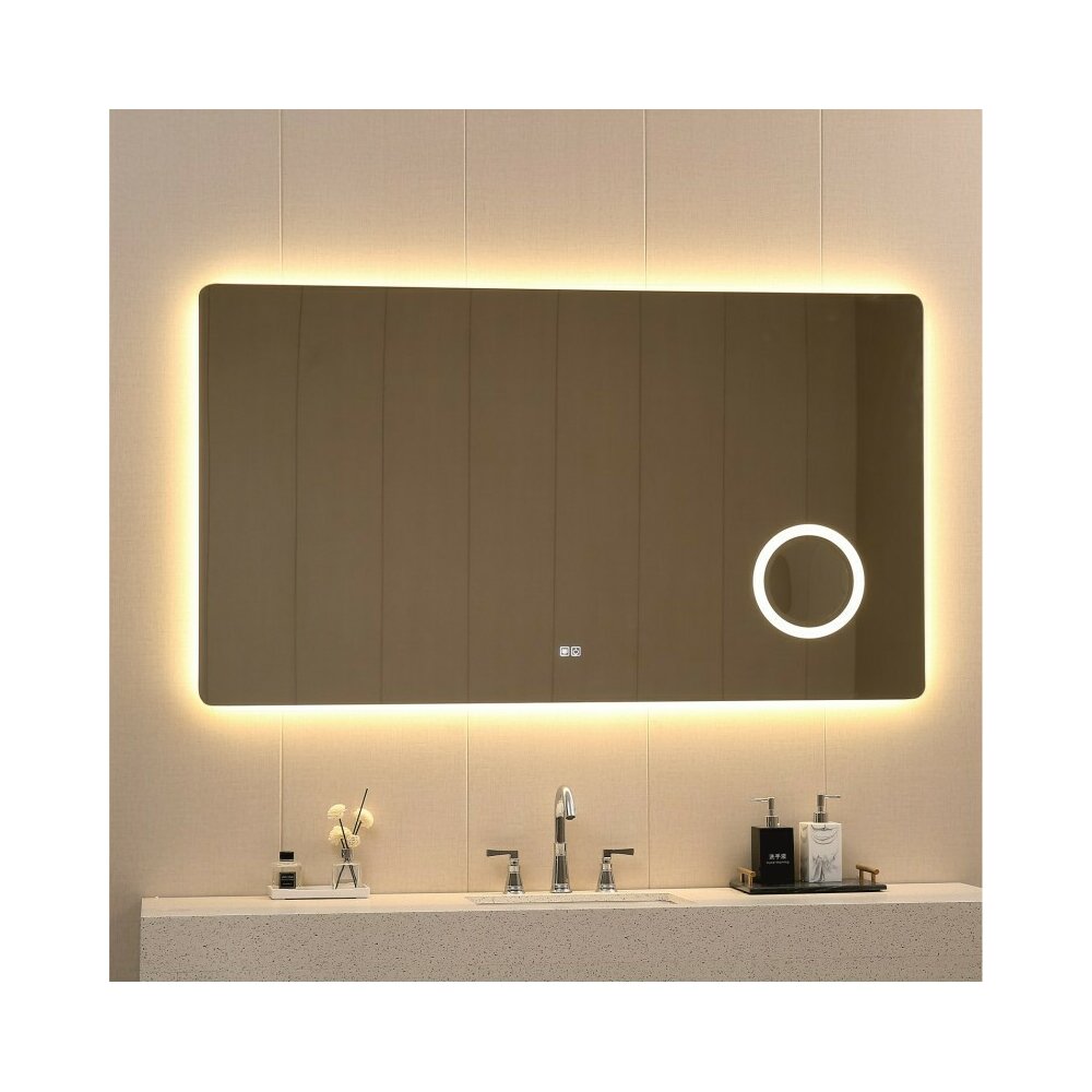 Огледало с осветление и размразяване Inter Ceramic правоъгълно 160x90 см