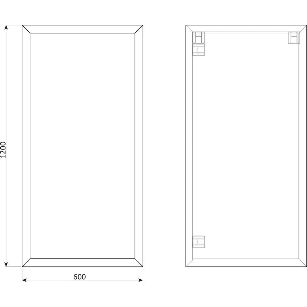 Правоъгълна огледала Dubiel Vitrum Slim Black 60x120 см