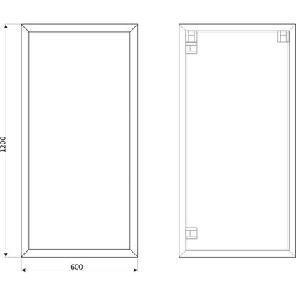 Правоъгълна огледала Dubiel Vitrum Slim Black 60x120 см