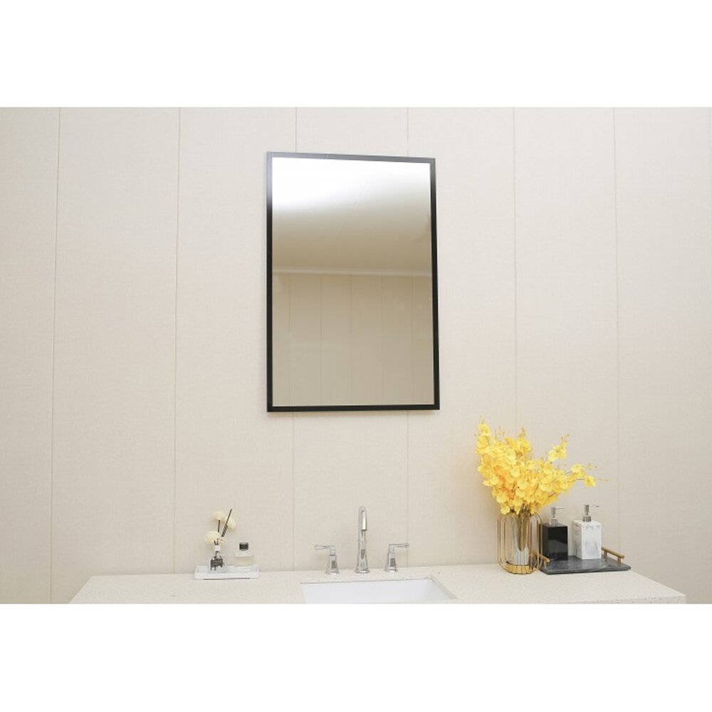 Правоъгълно огледало Inter Ceramic 60x90 cm матово черно