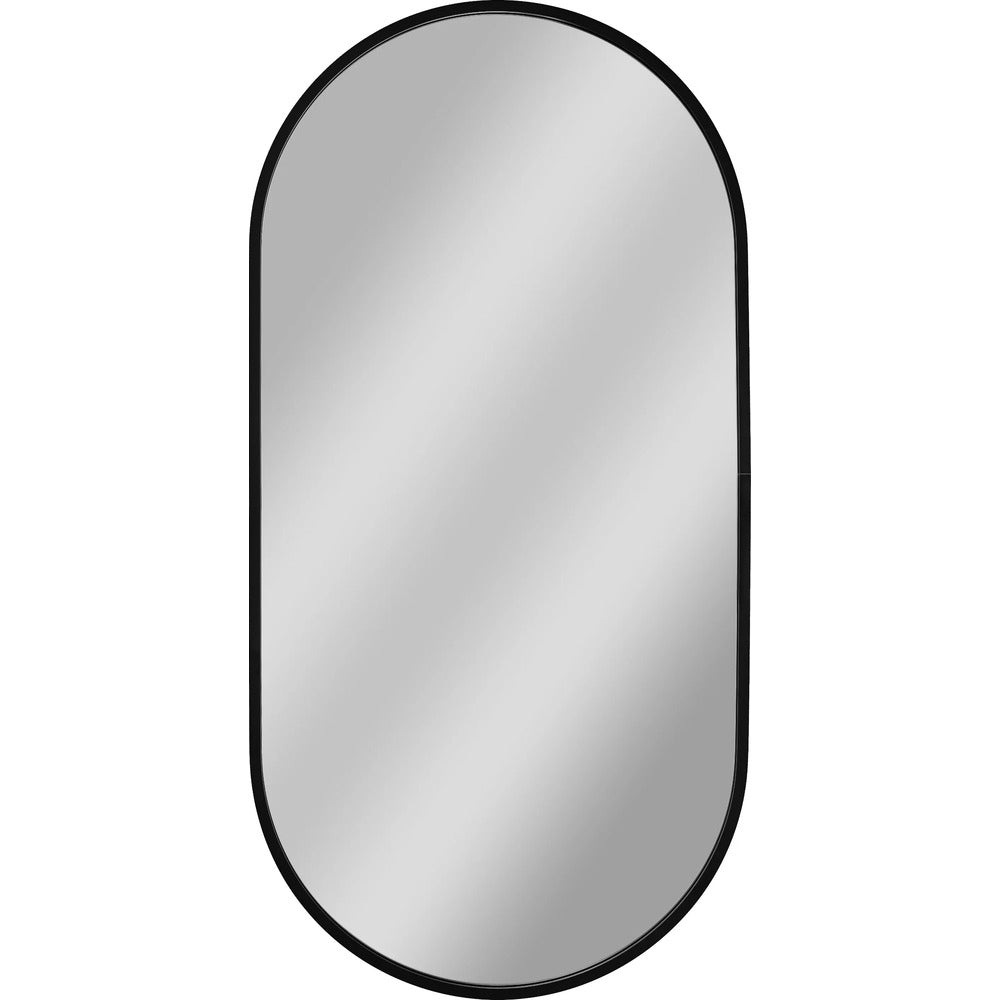 Reversible Oval Mirror Dubiel Vitrum Joy Black 40x80 cm