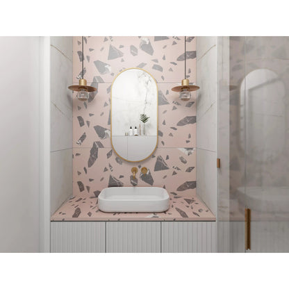 Reversible Oval Mirror Dubiel Vitrum Joy Gold 40x80 cm