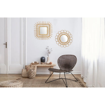 Rea Boho QDJ071 Square Mirror Wooden Frame 45 cm
