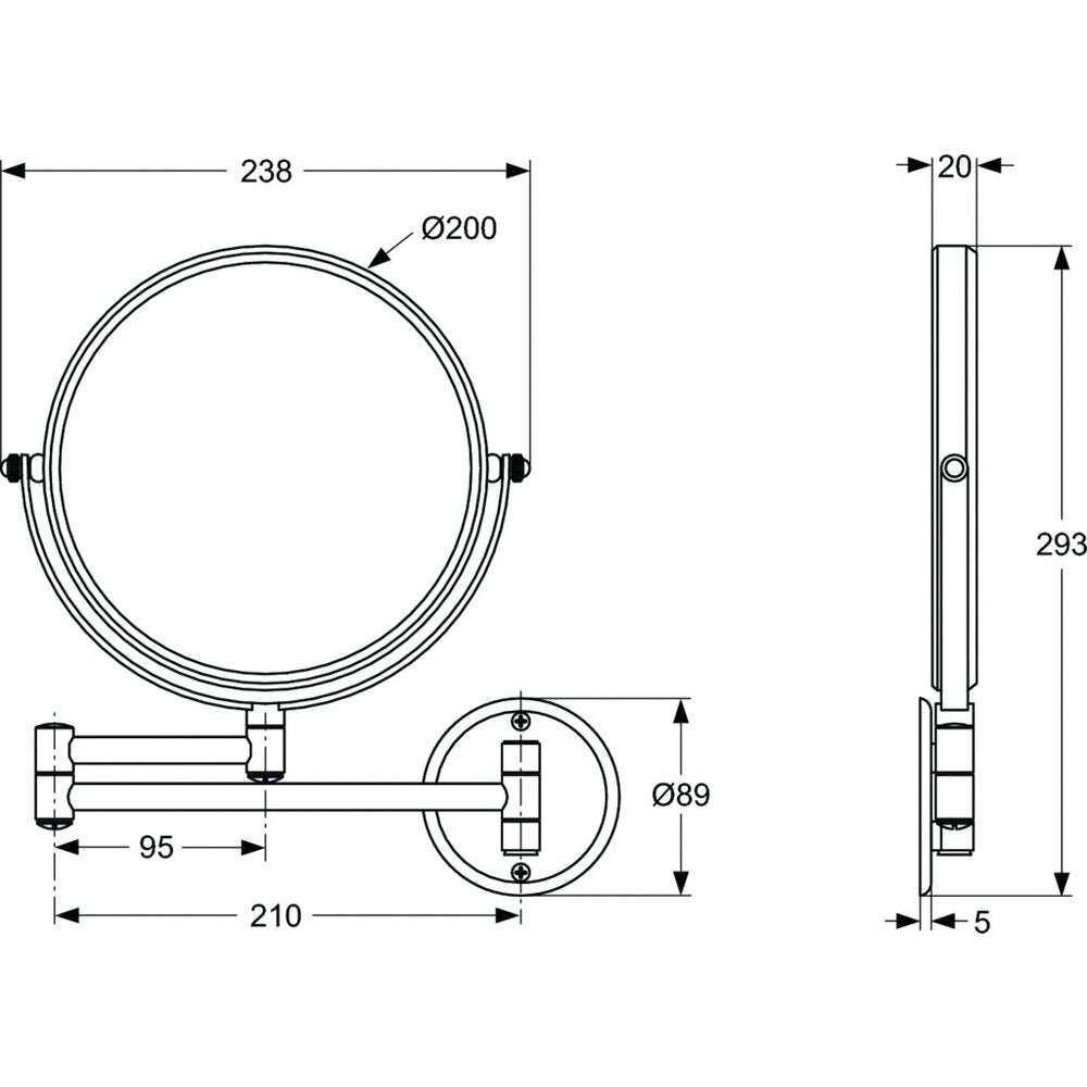 Ideal Standard IOM Chrome Shaving Mirror