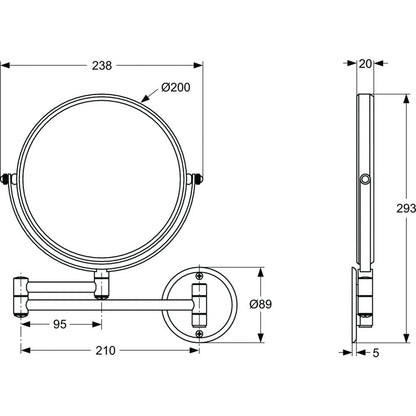 Ideal Standard IOM Chrome Shaving Mirror