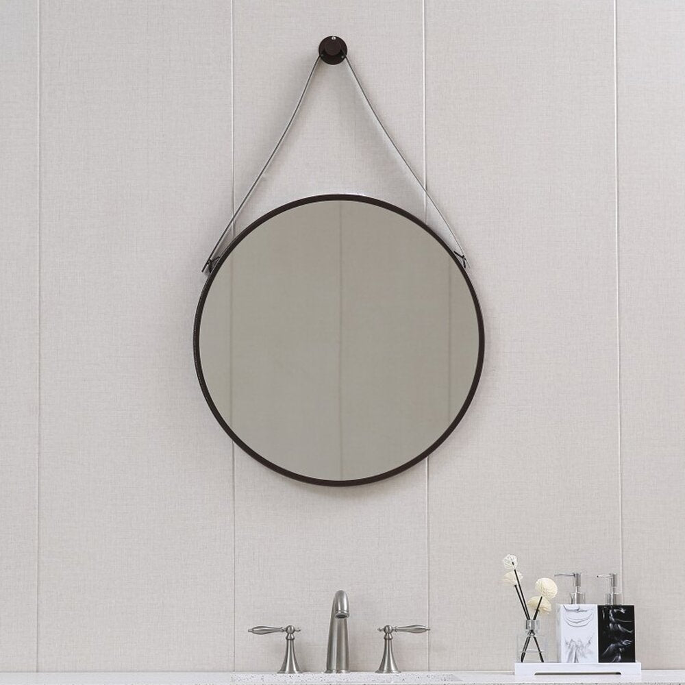 Огледало кръгло Inter Ceramic Ablena 60 cm с рамка матово черно покритие