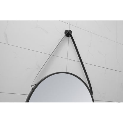 Огледало кръгло Inter Ceramic Ablena 60 cm с рамка матово черно покритие