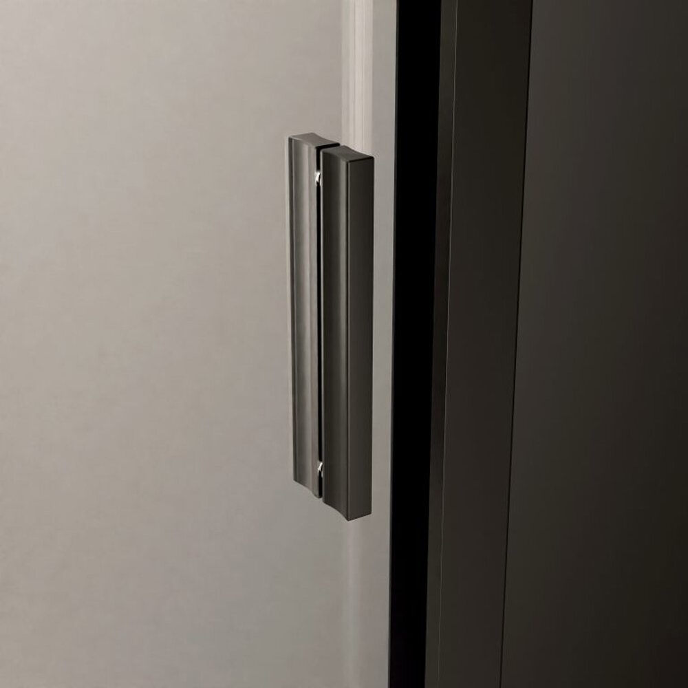 Комплект душ кабина Alienta Black C 80x80 cm, душ тава Rodos C Compact бяла и черен сифони
